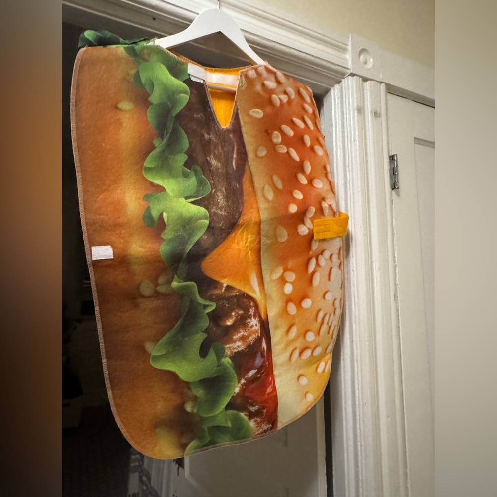 Burger Costume with Lettuce and Bun Design